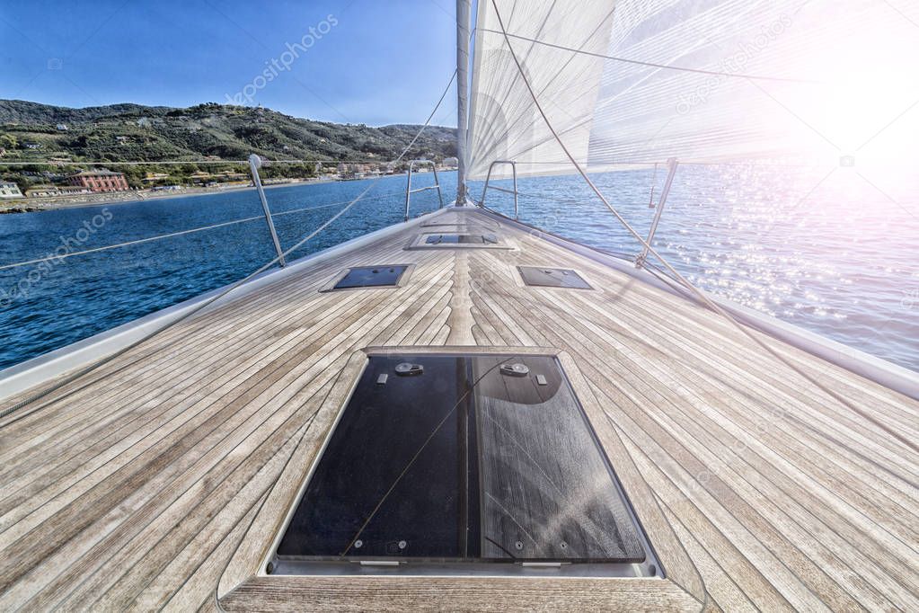 view of sail boat in navigation