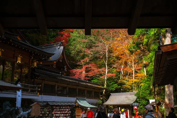 Kurama Prefeitura Kyoto Kansai Japão Novembro 2019 Visita Turistas Kifune — Fotografia de Stock