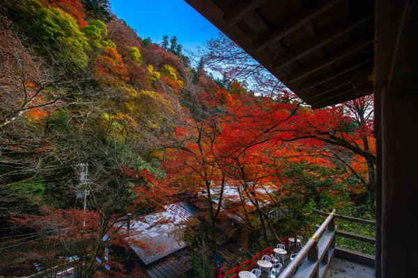 Escena Otoño Kibune Monte Kurama Prefectura Kyoto Kansai Japón —  Fotos de Stock