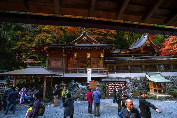 Kurama Prefectura Kioto Kansai Japón Noviembre 2019 Visita Turistas Kifune — Foto de Stock