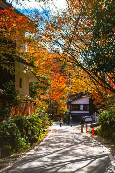 Kurama Prefectura Kioto Kansai Japón Noviembre 2019 Escena Otoño Kibune — Foto de Stock