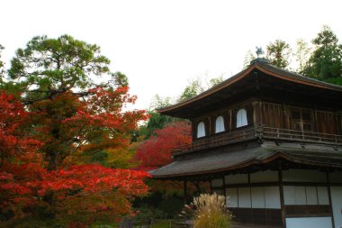 Ginkaku-ji (Temple of the Silver Pavilion), officially named Jisho-ji (Temple of Shining Mercy), a Zen temple in the Sakyo ward of Kyoto, Kansai, Japan clipart