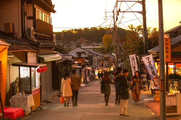 京都府関西市 2019年11月21日 銀閣寺へ続く通路の通りの景色 — ストック写真