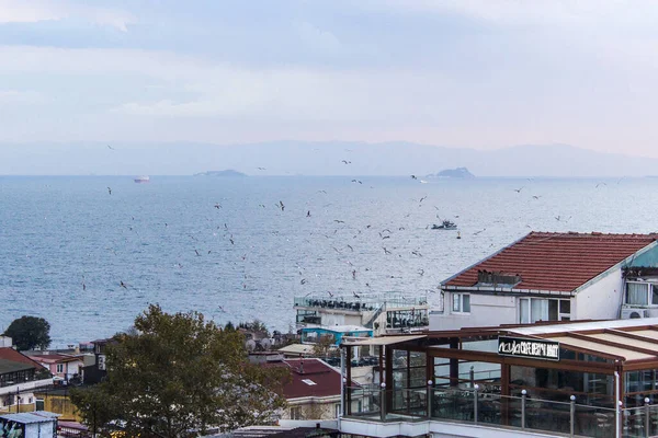 Pohled Zatažený Večer Istanbul Výšky — Stock fotografie