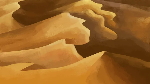 Çölün Kum Tepelerinin Çizimi — Stok fotoğraf