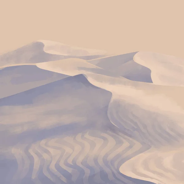 illustration of the desert, sand hills
