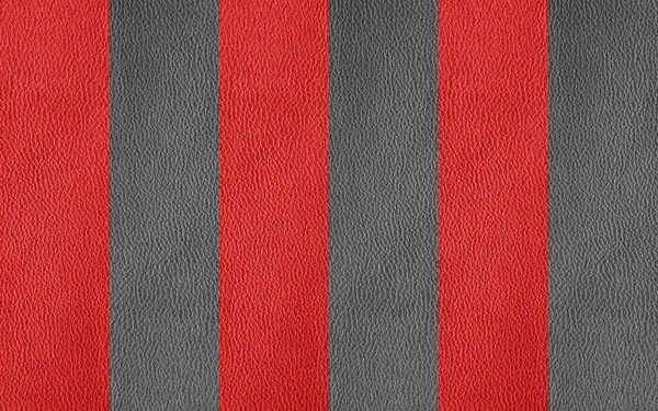 Texture Genuine Leather Black Red Background — Stockfoto