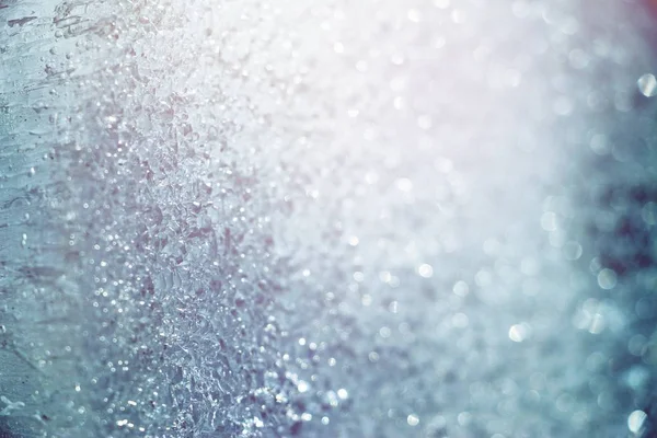 Textura Agua Congelada Con Aire Hielo Con Burbujas Cerca —  Fotos de Stock