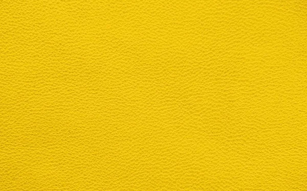 Textura Couro Genuíno Amarelo Cor Closeup — Fotografia de Stock