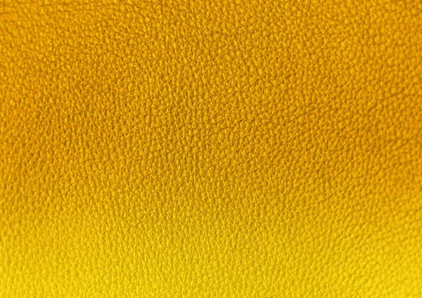 Textura Couro Genuíno Amarelo Cor Closeup — Fotografia de Stock