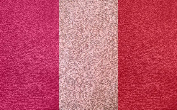 Textura Couro Genuíno Fundo Rosa — Fotografia de Stock