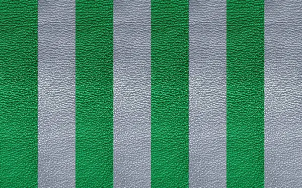 Texture Cuir Véritable Est Gris Foncé Vert — Photo