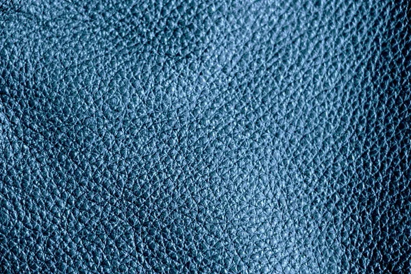 Texture Genuine Leather Blue Background — Stock Photo, Image