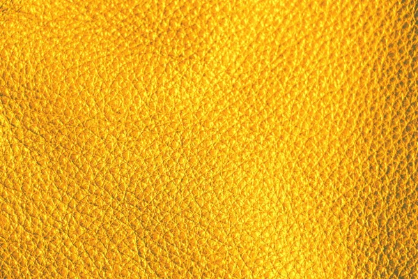 Textura Cuero Genuino Color Amarillo Primer Plano —  Fotos de Stock