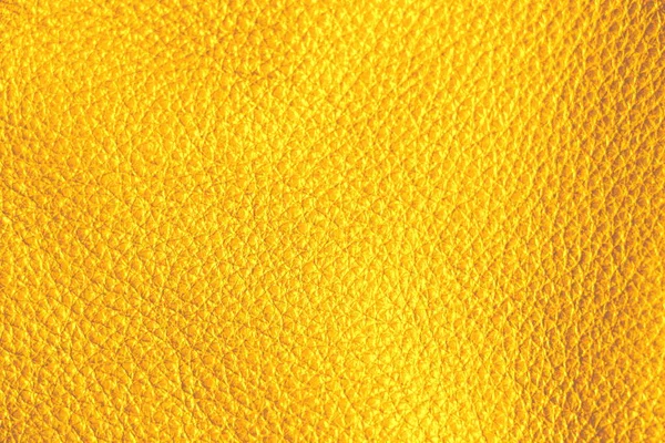 Texture Cuir Véritable Couleur Jaune Gros Plan — Photo