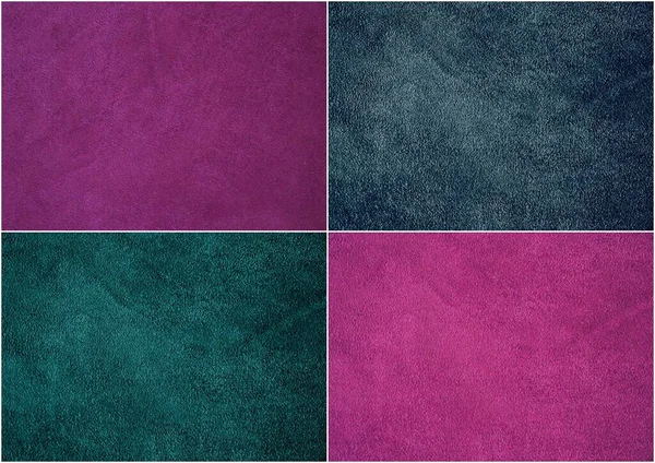 Natural Suede Blue Violet Background Suede Leather Texture Piece Suede — Stock Photo, Image