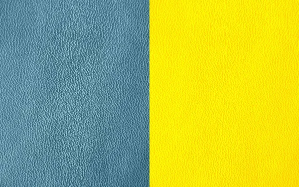 青と黄色の天然皮革の質感 — ストック写真