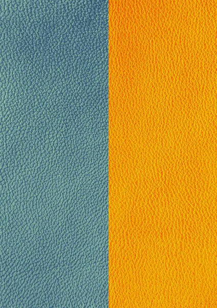 Texture Natural Leather Blue Yellow Colors — Stock Photo, Image