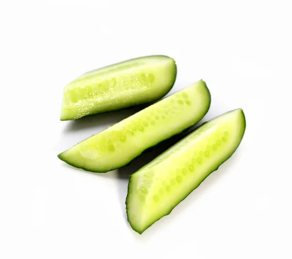 Different Shapes Fresh Cucumber Slices — Stock Photo, Image