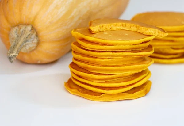 American Pancake Made Fresh Pumpkins Fall — Stock Photo, Image