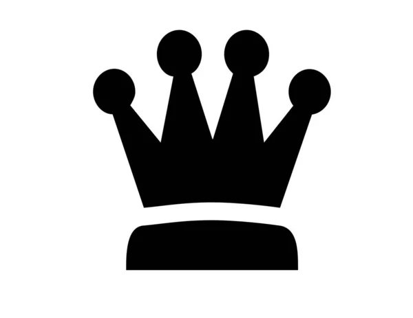 Schwarze Krone Auf Weißem Hintergrund — Stockfoto