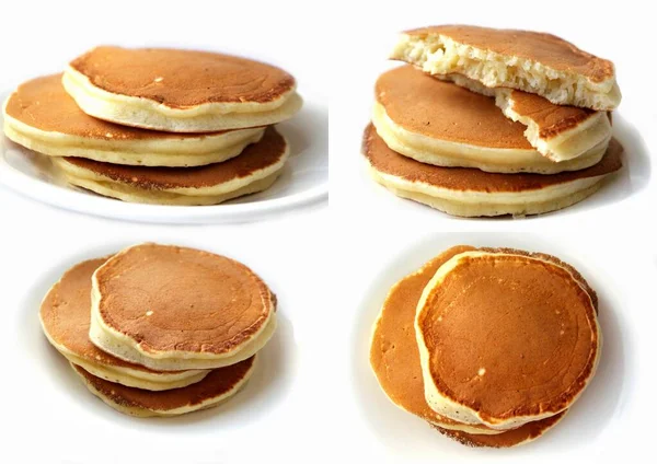 Pancake Lussureggianti Deliziosi Senza Burro — Foto Stock