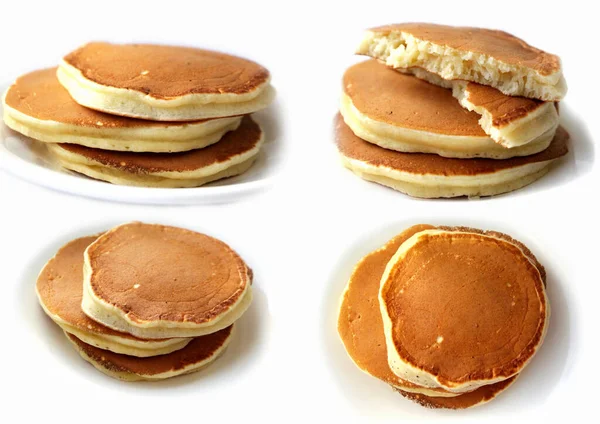 Frodiga Och Läckra Smör Fria Pannkakor — Stockfoto