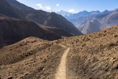 dağ izi Mustang Nepal Himalayalar