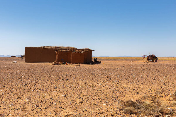 Berber house in the desert Sahara