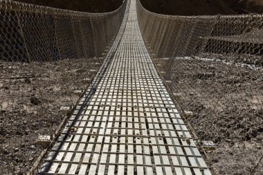 asma köprü Himalayalar Nepal.