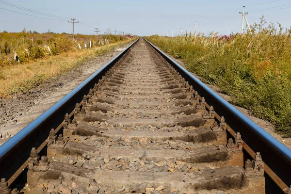 Jednokolejný železniční trať — Stock fotografie