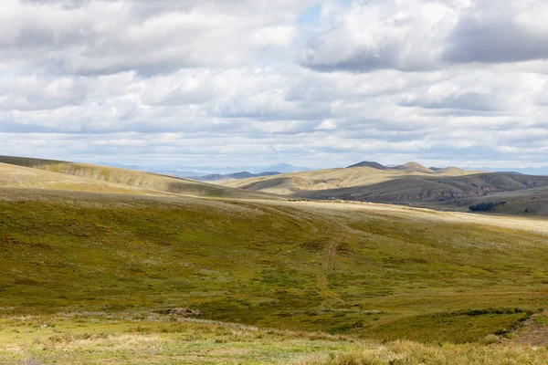 Moğol manzarası, Moğolistan tepelerindeki yeşil otlaklar