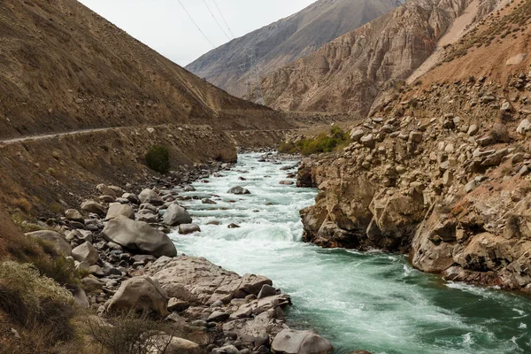 Řeka Kokemeren Horská Řeka Oblasti Naryn Kyrgyzstánu — Stock fotografie