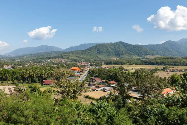 Vista Superior Ciudad Muang Nan Provincia Luang Prabang Laos — Foto de Stock