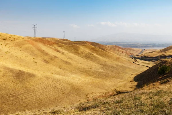 Jalan Aspal Jalan Bishkek Osh M41 Jalan Daerah Reservoir Andijan — Stok Foto