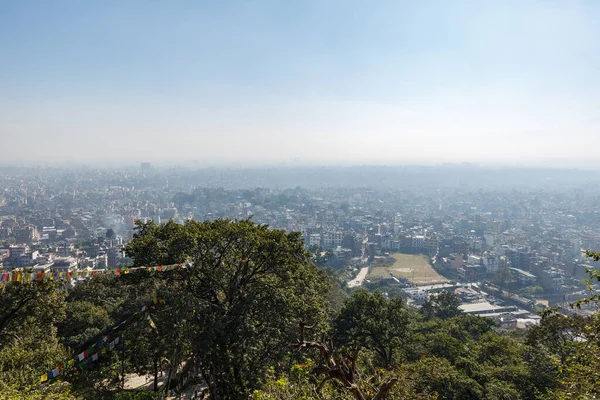 Paisaje Urbano Katmandú Desde Colina Del Templo Swayambhunath Nepal — Foto de Stock