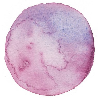 Arka plan boyalı daire suluboya.