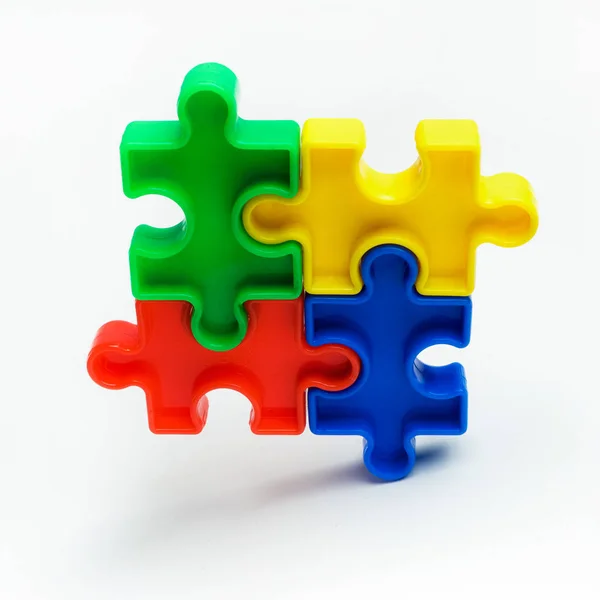 Puzzel: Autisme awareness dag of maand concept — Stockfoto