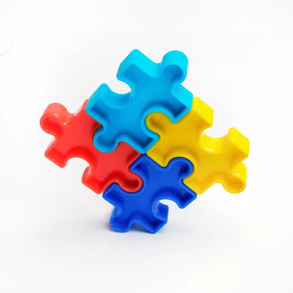Puzzle: autism awareness day or month concept — Stock Photo, Image