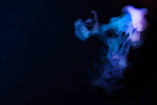 Abstract neon light smoke effect on black background. Smoke cloud explosion. — Stock Photo, Image