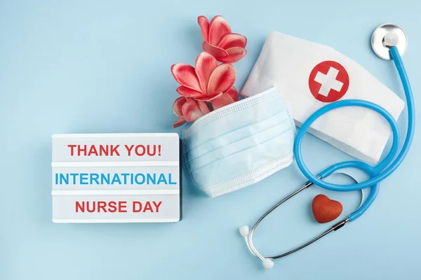 International nurse day background. Medical background. Healthcare medicine concept. Thak you for nurse. — Stock Photo, Image