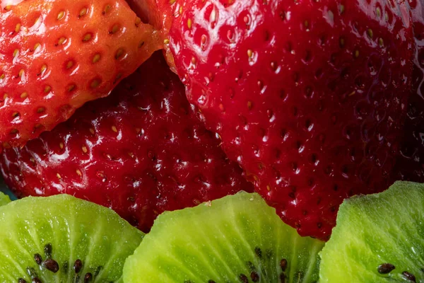 Természetes Gyümölcsök Egy Tápláló Étkezés Sok Vitaminnal Egészséges Étrend Érdekében — Stock Fotó