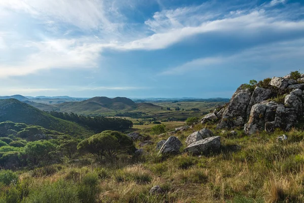 Montanhas Leste Uruguai Com Cachoeiras Parques Nacionais Acidentados Imagem De Stock