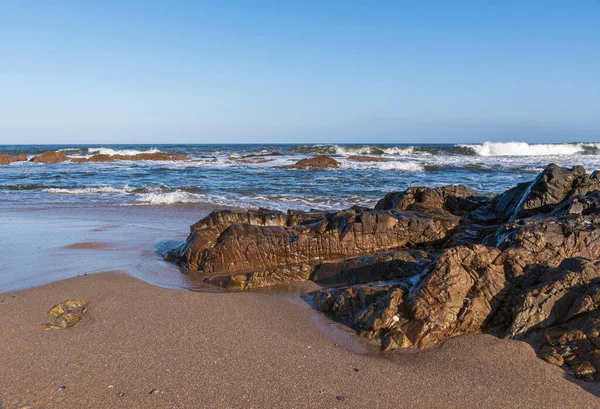 Rocas Costa Oceánica Del Atlántico Uruguay Viaje Inolvidable — Foto de Stock