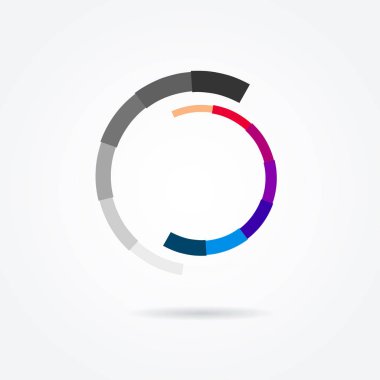 Dairesel tasarım öğesi. Soyut vektör çizim önyükleme çubuğu ile.