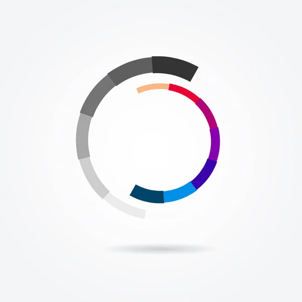 Dairesel tasarım öğesi. Soyut vektör çizim önyükleme çubuğu ile.