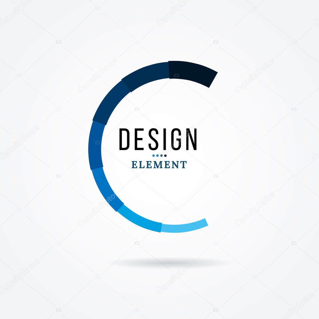 Circular design element. Abstract vector illustration with preload bar.