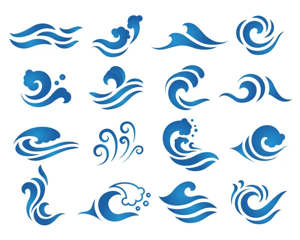 Dalga su logosu tasarım şablonu.