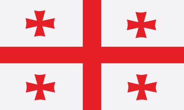 Georgia bayrak. Vektör çizim. 