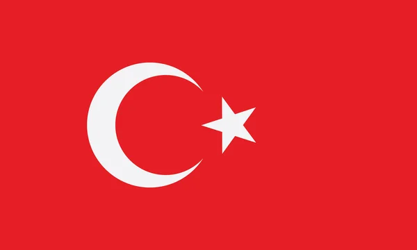 Bandera de Turquía. Ilustración vectorial. — Vector de stock